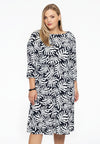Dress boat neck SEA LEAF - black