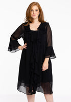 Cardi-blouse frilled VOILE - black  - #1