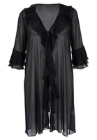 Cardi-blouse frilled VOILE - black  - #3