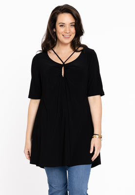 Tunic wide bottom strings DOLCE - black  - #1