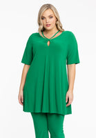 Tunic wide bottom strings DOLCE - green  - #1