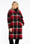 coat big CHECK - red