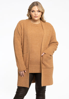 Cardigan Cocoon - mid brown - #1