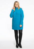 Pullover met col Teddy - turquoise - #2