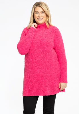 Pullover met col Teddy - pink - #1