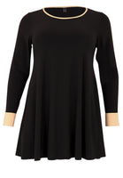 Tunic Wide Bottom Contrast Lines DOLCE - black  - #4