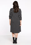 Dress Puff Sleeve STRIPES - black - #3