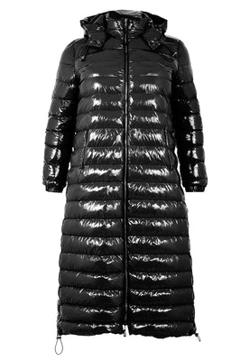 Puff Coat Hooded - black  - #1