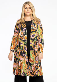 Cardigan pleated PAISLEY - black - #1
