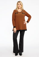 Tunic flare fake pockets KARINA - orange  - #2