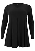 Tunic V-neck pleat DOLCE - black  - #4