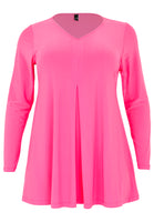 Tunic V-neck pleat DOLCE - pink - #4