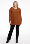 Tunic V-neck pleat KARINA - orange