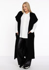 Cardigan sleeveless CABLE - black 