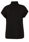 Cardigan cowl sleeveless CABLE - black