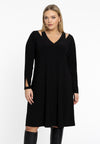 Dress A-line cutouts DOLCE - black