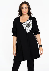 Tunic wide bottom GEMMI - black - #1