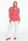 Shirt V-neck PENELOPE - red