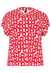 Shirt V-neck PENELOPE - red - #4