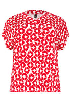 Shirt V-neck PENELOPE - red  - #4