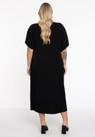 Dress V-neck PLISSE - black - #3