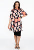 Blouse puff sleeve HIBISCUS - black  - #2