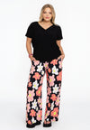 Trousers loose fit HIBISCUS - black