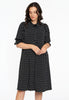 Dress buttoned DOTS - black 