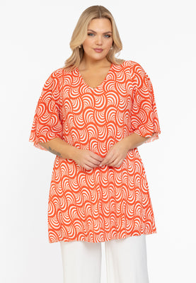 Tunic plisse SWIRL - red  - #1