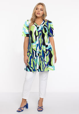 Tunic pleated LUMI - light green - #1