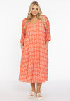 Dress plisse SWIRL - red