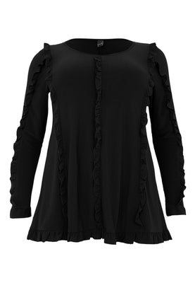 Tunic flare ruffled DOLCE - black  - #4