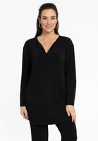 Tunic straight PLISSE - black - #1