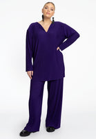 Tunic straight PLISSE - purple - #2