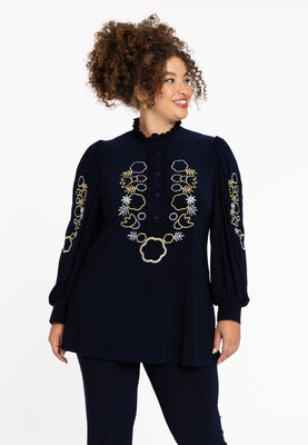 Tunic embroidered DOLCE - blue - #1