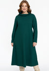 Dress high neck TYRA - dark green