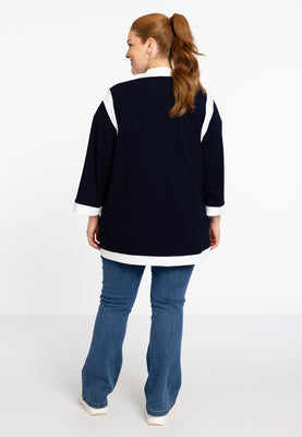 Cardigan contrast VITA - blue - #3