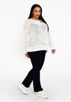 Pullover ajour KNIT - ecru