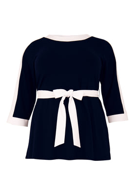 Tunic A-line belted VITA - blue - #5