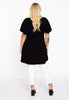 Tunic wide bottom FIORE - black  - #3