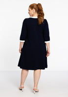 Dress A-line contrast VITA - blue - #3