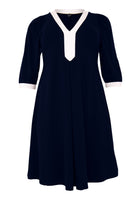 Dress A-line contrast VITA - blue - #4