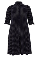 Dress buttoned DOLCE PINSTRIPE - blue - #3