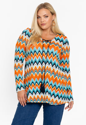 Flared tunic SUNSET - orange  - #1