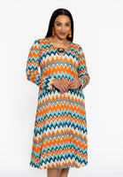 Dress ajour SUNSET - orange - #1