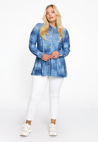 Blouse A-line FRAYED - blue - #2