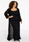 Cardigan crochet LOUNGE - black