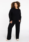 Oversized tee long sleeves LOUNGE - black 