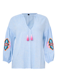 Top sequins CHAMBRAY - light blue - #4
