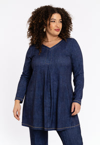 Pleated tunic DENIM DOLCE - blue - #1